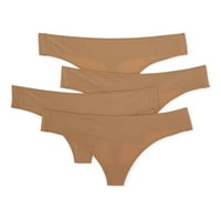 Undies.com Дамски класически микрофибър прашки бикини, 4-пакет