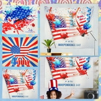 Американски флаг Патриотична снимка Фон плат Плато за независимост Ден декор за парти
