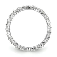 1,0ct естествен диамантен сватбен пръстен дамски подредена лента за вечност 14K бяло злато