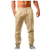 Мъжки спални панталони плюс размер лятен плаж торбист с прав крак тънък салон Sweatpants Comfort Outdoor Smallings с джобове