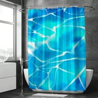 Синьо дълбоко море декор Ocean Home Window баня завеса за душ, 1, 70.87x70.87in