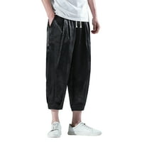 Durtebeua плюс размер лента за бельо за ленти за ежедневни панталони с дължина на прасеца панталони за мъже с джобове