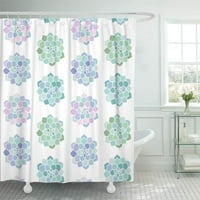Домашни растения розово лилаво синьо зелено тюркоаз пастел сочна горна завеса за душ