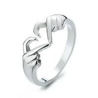 Романтичен пръстен за форма на сърце за жени личностна декорация на бижута подарък за рожден ден Свети Валентин