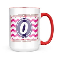 Neonblond Monogram Opink Purple Chevron Mug Gift for Coffee Lea Lovers