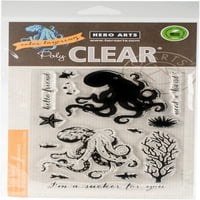 Hero Arts Clear Stamps 4 x6 -Цветно слой октопод октопод