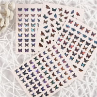 Стикери за нокти на пеперуди 3D самозалепващи се нанички за нокти цветни пеперуди пролетни цветя дизайни на нокти за акрилни нокти доставки маникюр декорации