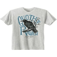 Hanes Men's Edgar Allen Poe quoth графичната тениска с къс ръкав Raven