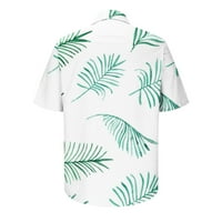 Плажни ризи За Мъже Ревера флорални и знамена отпечатани блуза зимата свободен-Фи Къси ръкави