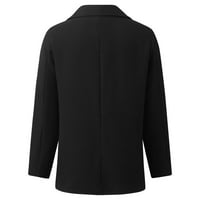 Якета huaai за жени дамски дълъг ръкав есен зимен моден печат малък блейзър дамски палта черно 2xl