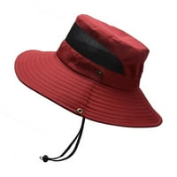 RoyAllove Sun Hat for Men Solid Color Disherable Wide Brim Bucket Hat Sun Hat for Fishing Winging Garden Safari Beach
