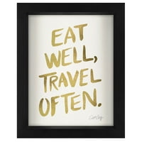 Яжте Добре Пътувайте Често От Котешка Кокилета Шадоу Бо В Рамка Изкуство