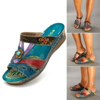 Летни ежедневни обувки Слайдове Сандълс Ергономични неплъзгащи стилни гъвкави за пазаруване на плажа Лято къмпинг 35