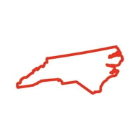 Северна Каролина очертава стикер Decal Die Cut - самозалепващо винил - устойчив на атмосферни влияния - направен в САЩ - много цвят и размери - NC