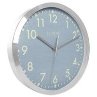 Ла Крос часовник 404-2625С в метал аналогов кварцов стенен часовник със син циферблат