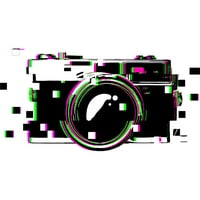Camera Glitch Juniors White Graphic Tee - Дизайн от хора s