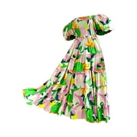Миайилима летни рокли за жени жени Лятна флорална слънчева ръка