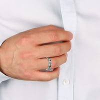 Duhgbne Fashion Zircon Ring Регулируем тревожен пръстен. Unise Ring с мъниста, въртящ се пръстен Креативни бижута
