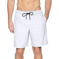 Cikeobv плувни стволове мъже спортни нетни плажни шорти сухо бързо с вътрешни ежедневни панталони Мъжки къси панталони Мъжки бански костюми Мъжки шорти за фитнес шорти за мъже бели