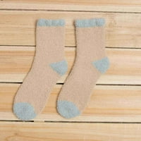 Дамски Хавлиени Чорапи Корал Зима Топли Удебелени Чорапи В Средата На Тръбата Чорапи За Сън