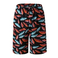 Мъжки пролет през лятото за свободното време Ваканционно парти плаж хавай печат Laceup Shortsmen's Clothing