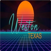 Weston Texas Vinyl Decal Stiker Retro Neon Design