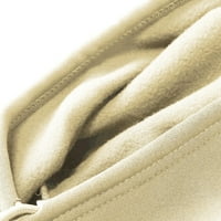 Дълъг ръкав туника върхове за жени дълъг ръкав блуза С качулка пуловер Бежов с