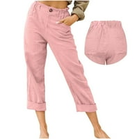Панталони за жени, женски панталони, твърди еластични панталони на талията с джоб на хлабина