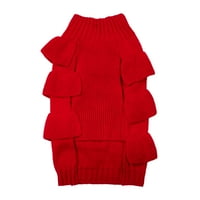 Кристиан Сириано, Куче дрехи разрошени куче или котка пуловер, червено, с