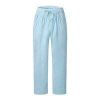 Товарни панталони за мъже Мъжки памучно бельо разхлабени ежедневни леки еластични панталони вкъщи