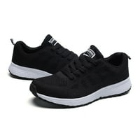 Плоско бягане кръгла мрежа ежедневни каишки обувки модни жени обувки женски ежедневни обувки, черно