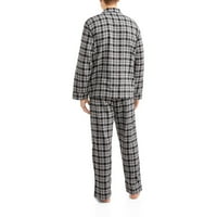Голям мъжки фланел пижама комплект