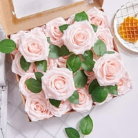 Изкуствени рози цветя реалистични изкуствени копринени рози със стъбла за Направи Си Сам Сватбен Буку