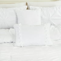 Утешител комплект легло в чанта, игла бод щипка плисе дизайн, ЦАР, Бяло