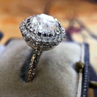 Пръстени за тийнейджъри реколта ярки ангажирани за жени кръгли диамантени бижута пръстен циркон модни пръстени