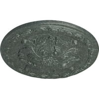 Екена Милуърк 3 4 од 3 8 п Стокпорт таван медальон, ръчно рисуван Атински зелен пращене