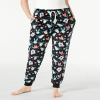 Джойспун Дамски плюшени панталони за сън, размери с до 3х
