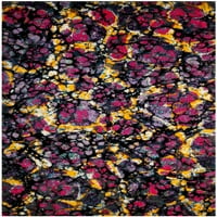 Fiesta Greta Abstract Shag Area Rug, Lavender Multi, 6'7 9'2