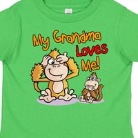 Inktastic моята баба обича ме маймунски подарък за малко дете или тениска за момиче