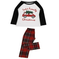 Gupgi Коледно семейно съвпадение на пижама комплект родители-деца най-добрите панталони
