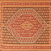 Ahgly Company Indoor Rectangle Southwestern Orange Country Country Rugs, 7 '10'