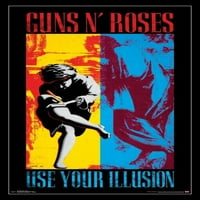 Guns N 'Roses - Илюзия ламинирана и рамкирана отпечатък на плакати