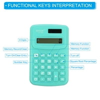 Uxcell цифра джоб размер мини калкулатор мощност ръчен калкулатор тъмносин пакет