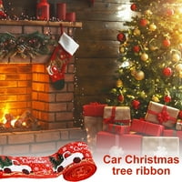 Червено, ролка на коледната панделка отпечатани панделки за изгаряне за опаковане на подарък сватбена декорация Коси лъкове Направи си коледно дърво лента венец, 500*