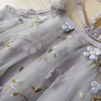 Рокля за бебе момиче малко дете бебе момичета лети ръкав дантела бродерия флорална принцеса рокля дрехи fragarn
