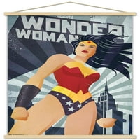 Комикси - Wonder Woman - Конструктивизъм Стенски плакат с дървена магнитна рамка, 22.375 34