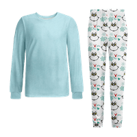 Семейство за празници, съвпадащи коледни пижами за спални дрехи Коледни размери за отпечатани размери за възрастни деца-бебе-пет от топ и панталони боди xmas pjs заспи