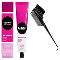5na med кафяв неутрален пепел матрица Socolor Предварително обвързано постоянно смесено цветово боядисване на косата прическа, така че цвят допълнително покритие на W Sleek 3-in-Brush Comb