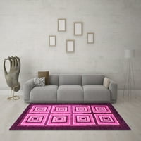 Ahgly Company на закрито кръг Резюме розови килими за модерна зона, 7 'кръг