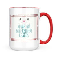 Неонблонд имат яйце-клетъчна Великден Великден зайче лице чаша подарък за любителите на кафе чай